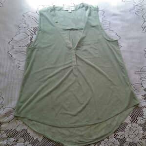 Sheer mint green tank top